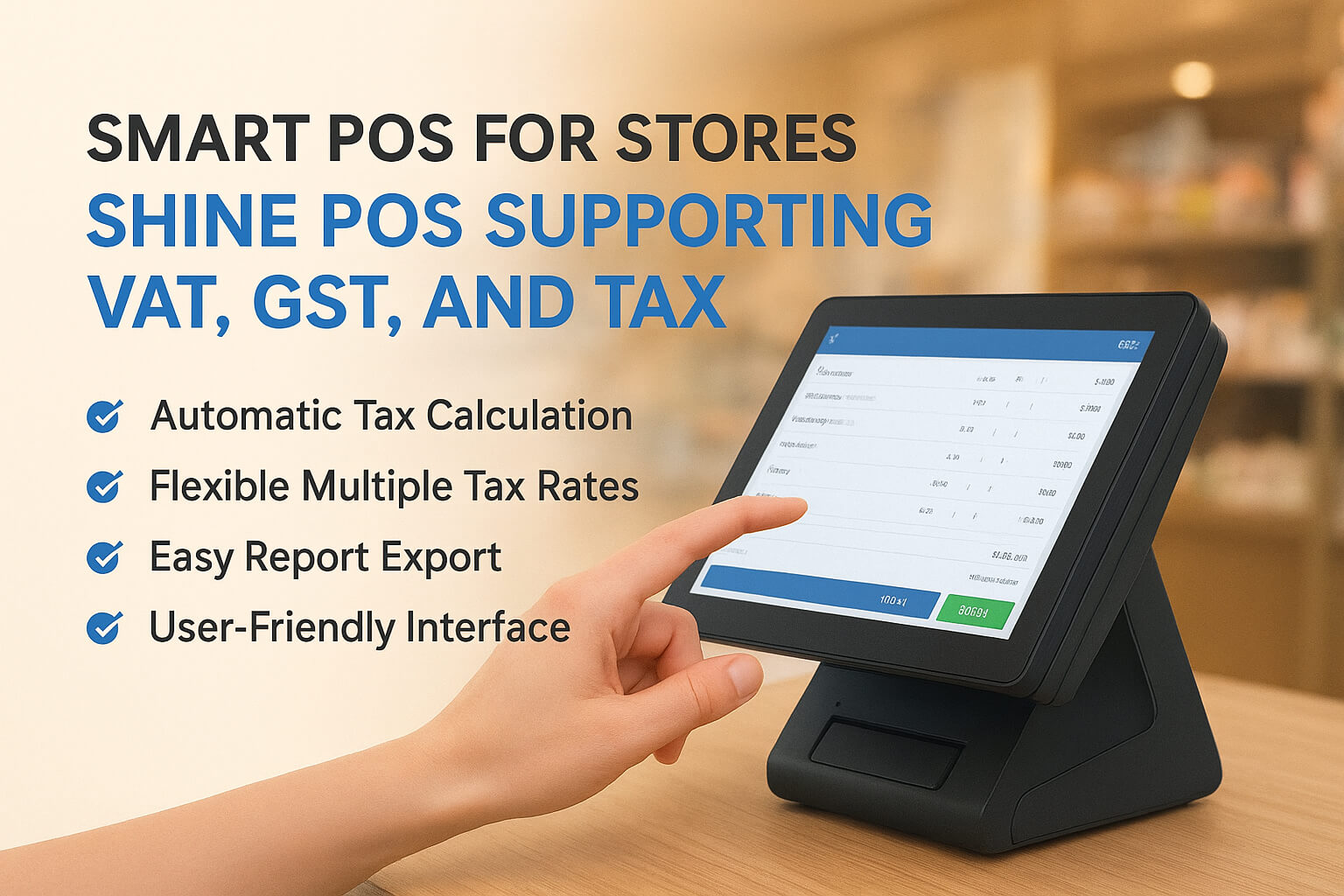 尚博思中英文POS收银系统：Shopify对接、Tax/VAT/GST与移动盘点库存解决方案